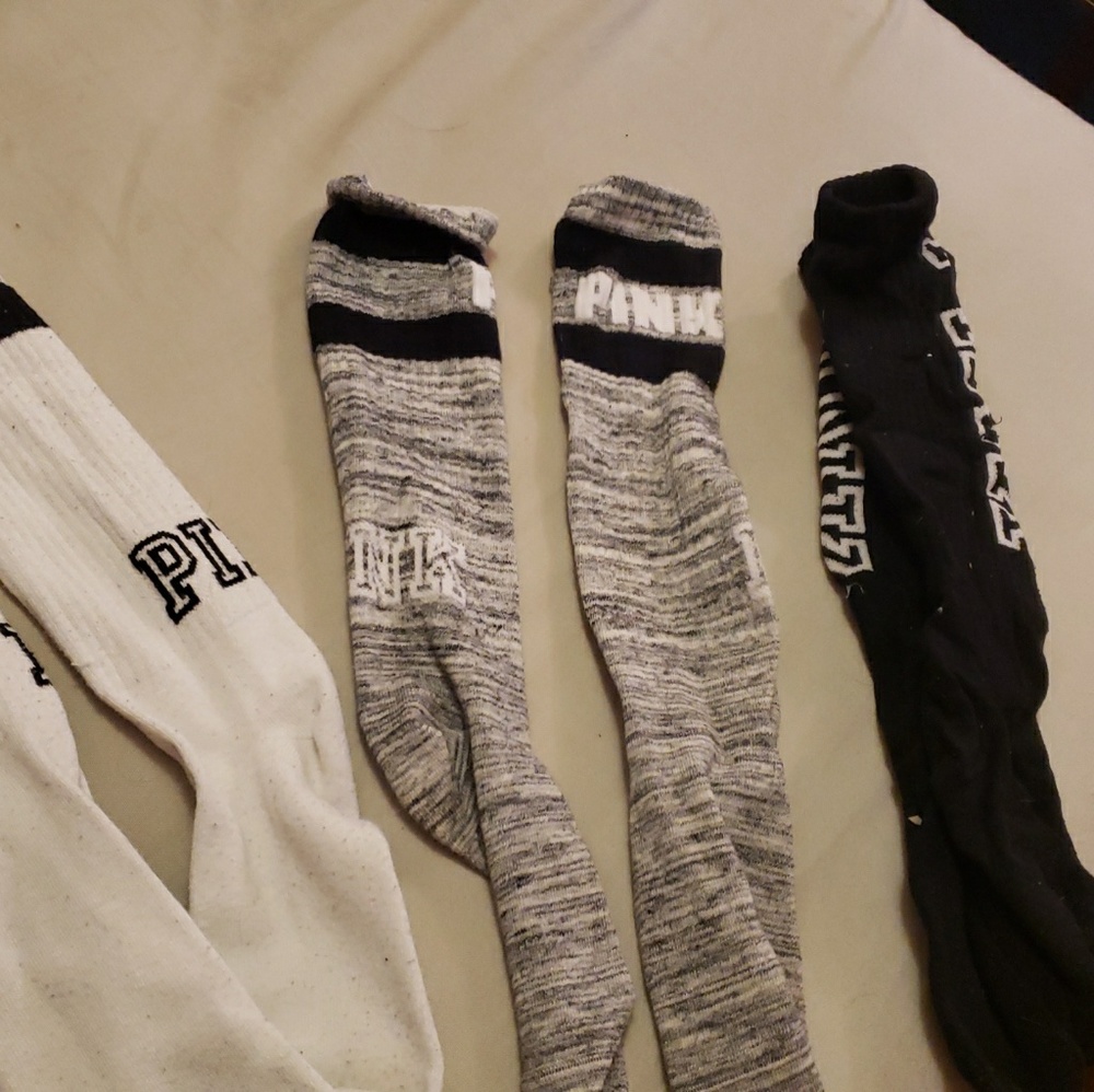 3 pair of pink socks